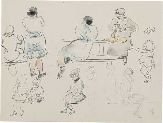 Митрохин Дмитрий Исидорович. Лист с набросками